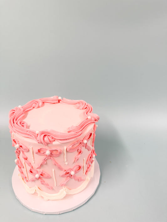 Blush and Bows cake