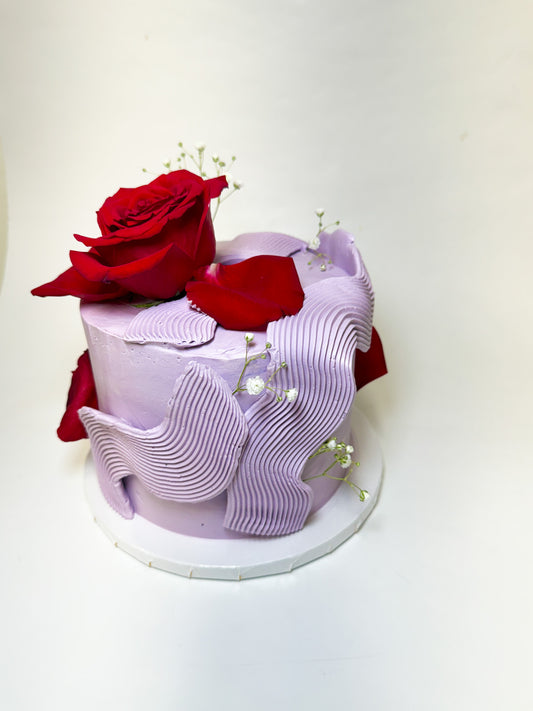 Abstract Floral Cake